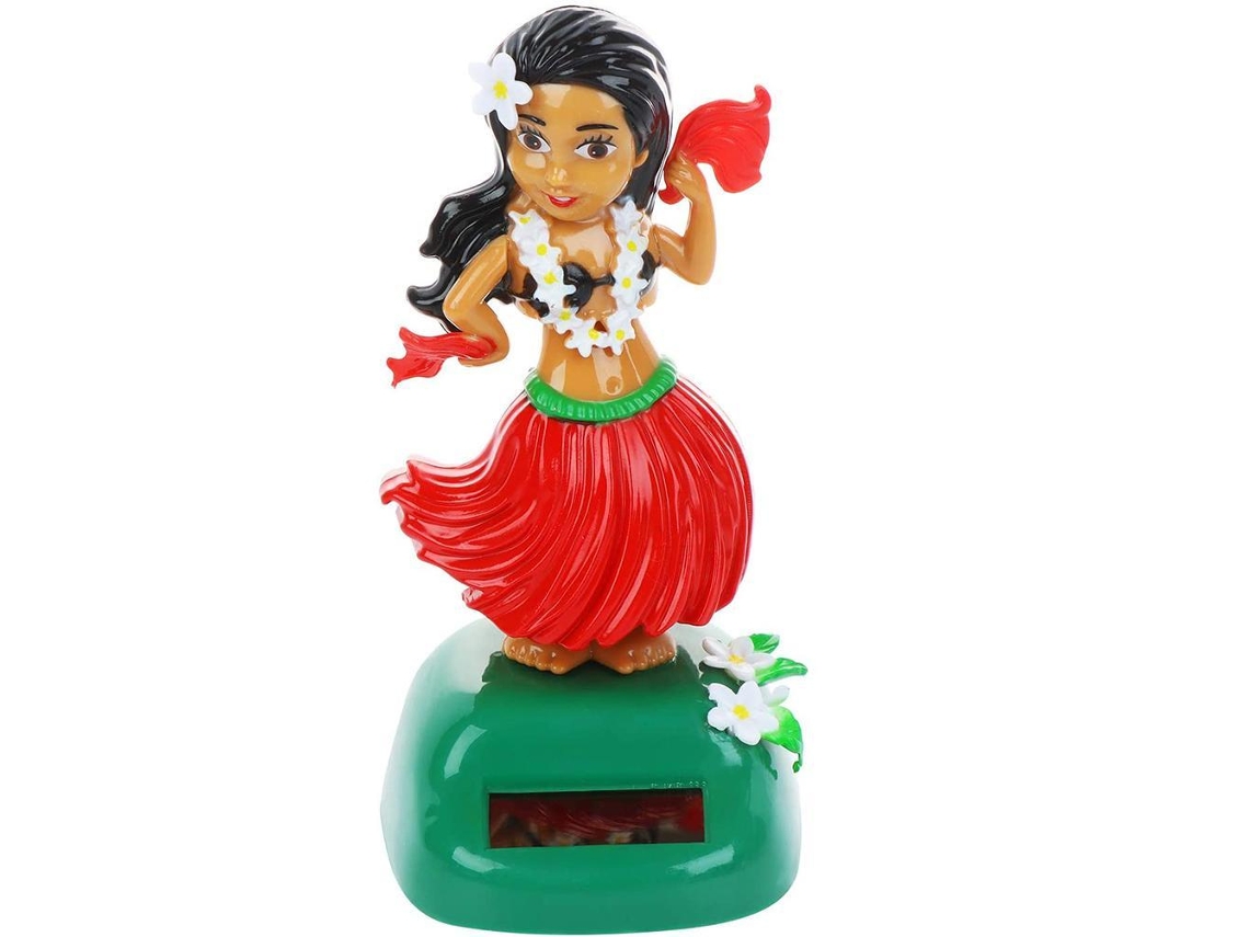 Ats-figura Bailarina Hawaiana Solar Muñeca Cabeza Moviéndose Juguete Panel Solar Para Tablero Coche Dormitorio Mesa