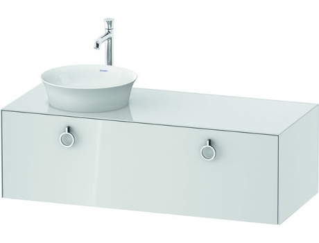 DURAVIT Tulip blanco, mueble de baño colgado en la pared, ancho 1300 x profundidad 550mm, con 1x extraíble, con tirador, WT4982L
