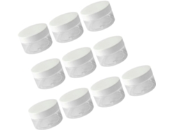 Juego De 10 Tarros Cosméticos Vacíos De Pet Transparente De 100 Ml Con Boca Ancha Y Tapa De Plástico.