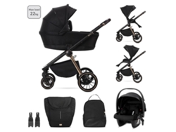 Carrito de bebé trio con capazo duro BIANCA de Lorelli hasta 22 kg Black