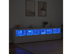 Aparador Con Luces Led Blanco 283x37x67 Cm