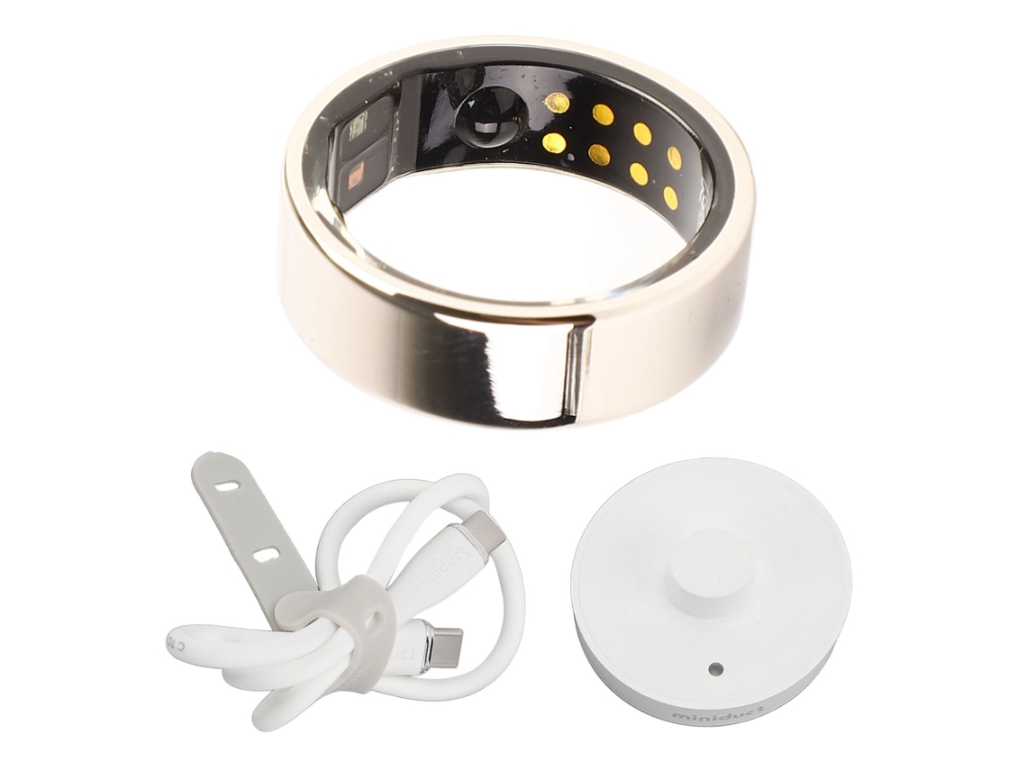 Anillo Inteligente Con Contador De Pasos Y Monitorización Del Sueño, Resistente Al Agua Ipx8 Con Base De Carga.