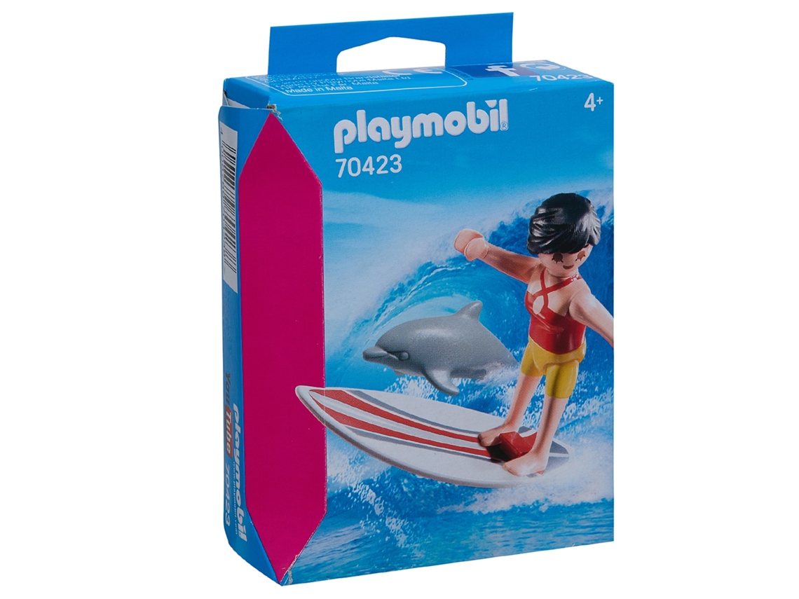 70423 Especial Plus Surfista Con Tabla De Surf Y Delfín Playmobil