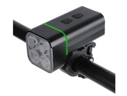 Conjunto Luz Bicicleta 1800lumens 5000mah Ipx5 Negro Yizhood