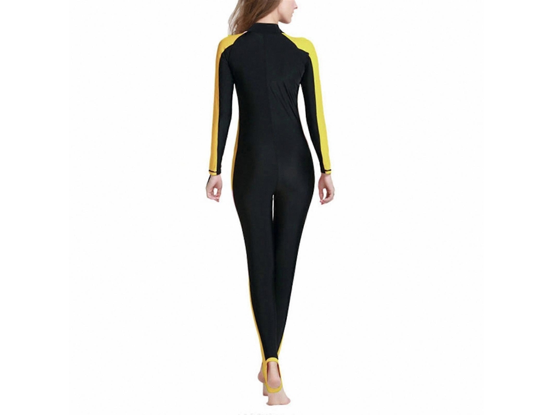Traje de baño de manga larga para mujer de tallas grandes con protección solar y repelente de medusas para actividades acuáticas - Rosewell