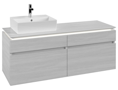 Villeroy &amp Boch Legato Vanity unit B614 1400x550x500mm lavabo a la izquierda iluminación LED
