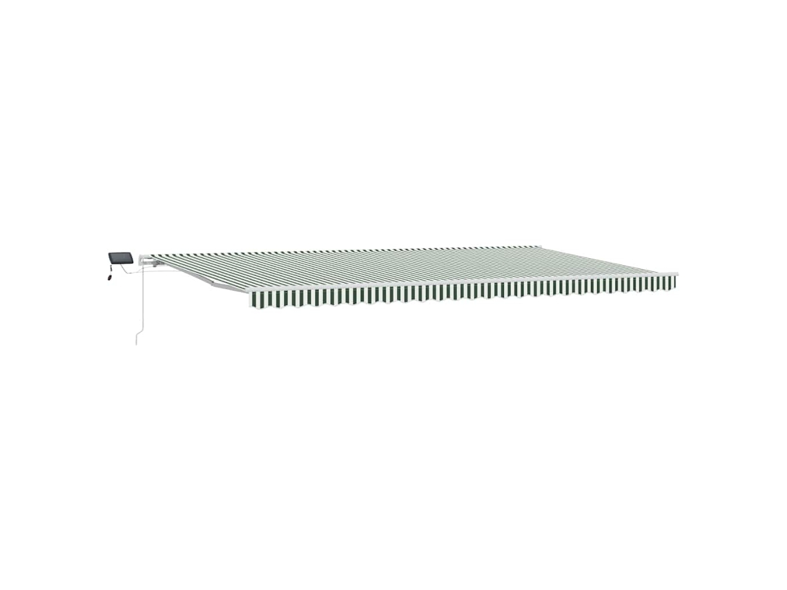 Maison Exclusive - Toldo Retráctil Manual Verde Y 600 X 300 Cm Tela Y Acero