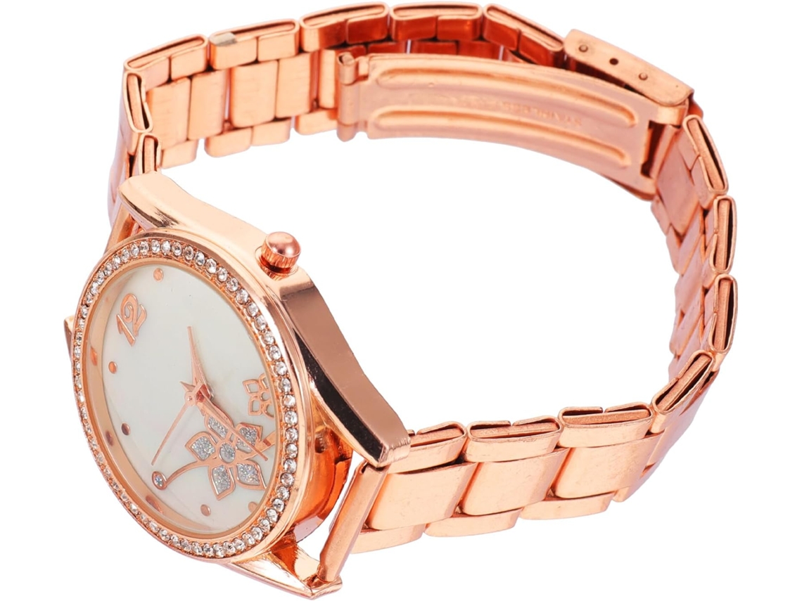 Reloj Estampado Floral Fácil Lectura Aleación Cristal Adolescentes Educación Cuidado