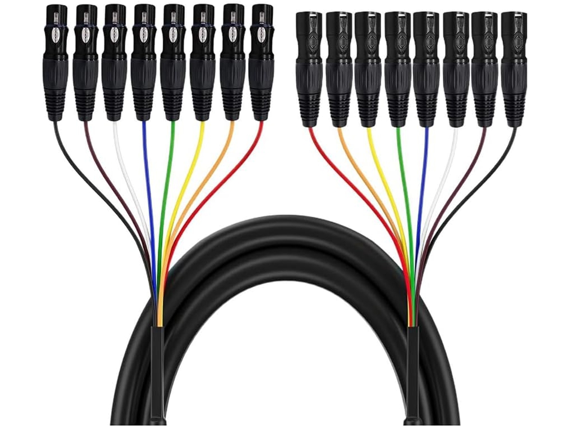 Cable de señal de audio multimedia para iluminación de escenario y micrófono. SFUSHOS