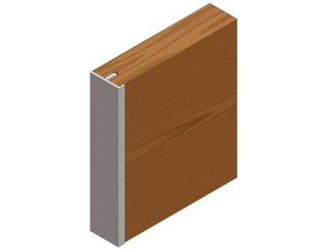 Perfil Aluminio Hanoi para Cantos 3,20M Plata Mate para Embutir Venta Por Barras TRENTADUE