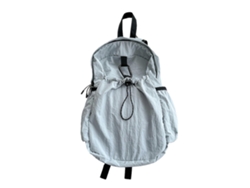 Mochila versátil con cordón ajustable, de gran capacidad, ideal para chicas, estudiantes universitarias y estudiantes de secundaria, bolsa de nylon estilo coreano, azul.
