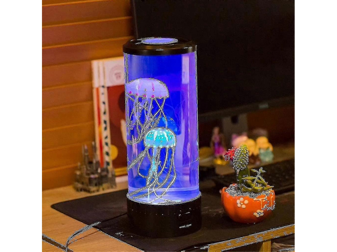 Lámpara de noche USB con forma de medusa, lámpara de lava, lámpara de mesilla, lámpara de noche infantil Rosewell XT