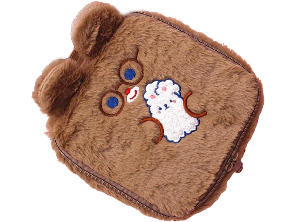 Neceser Multifuncional Con Cremallera En Forma De Oso De Dibujos Animados, Color