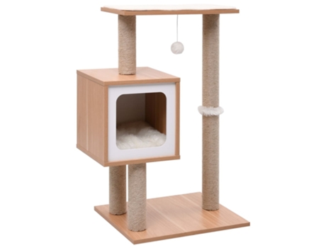 vidaXL Rascador para gatos con alfombra rascadora de sisal 82 cm