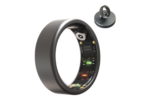 CHRONUS Smart Ring Sleep Frecuencia cardíaca Monitor de oxígeno en sangre para Android iOS (Negro #7)