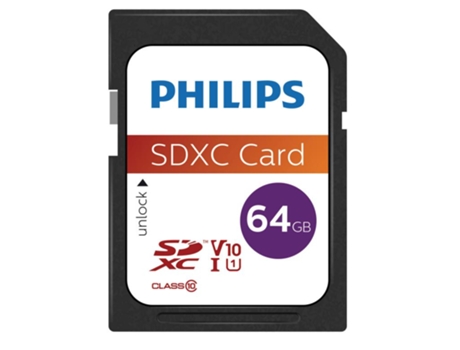 Philips Fm64Sd55B Tarjeta de Memoria 64Gb Sdxc Uhs-I Clase 10