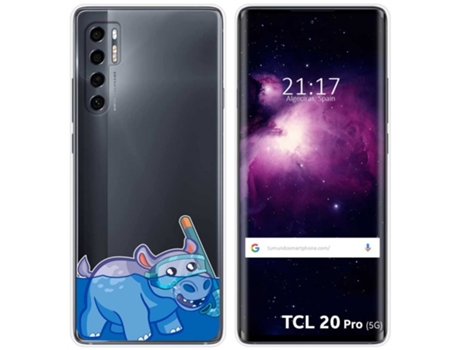 Carcasa TCL 20 Pro 5G TUMUNDOSMARTPHONE Dibujos Transparente Multicolor
