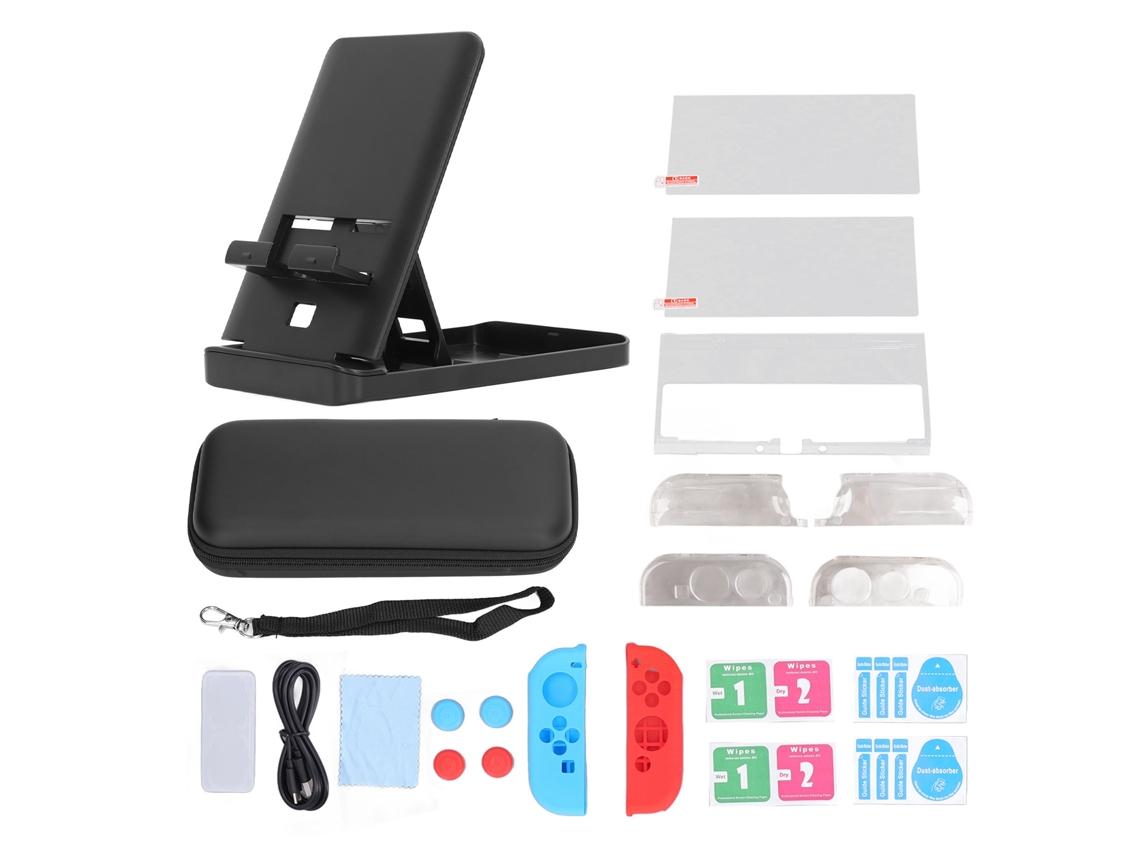Kit De Accesorios Para Consola De Videojuegos: Estuche Grande, Protector De Pantalla Y Fundas Con Agarre Para Viaje.