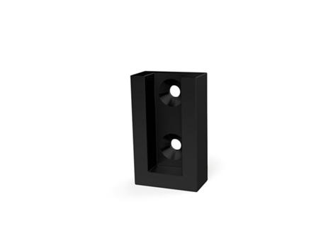 Soporte Tubo Lateral Eco 30-12 Disponible En Acabados Plata Mate Mocca Blanco Negro Y Grafito Acabado Negro HERRAJES ALK