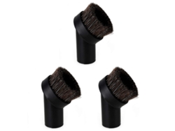 3pcs 32mm Round Dust Brush, Black Horse Hair 25mm Vacuum Cleaner Attachment Replacement