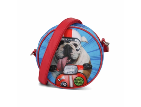 Bolso KARACTERMANIA Krazymals Bulldog Redondo Unisex (Azul)