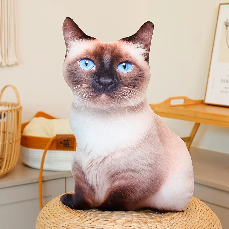 (estilo 8, 48 Cm) Peluche Realista De Gato En 3d Con Relleno Suave