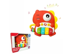 Piano electrónico de juguete (dinosaurio) para bebés con música, luces y teclado. Instrumento musical de animales.