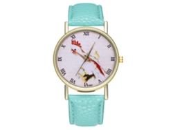 Reloj De Pulsera Analógico Para Hombre Con Correa De Pu, Estilo Casual, Movimiento De Cuarzo (menta)