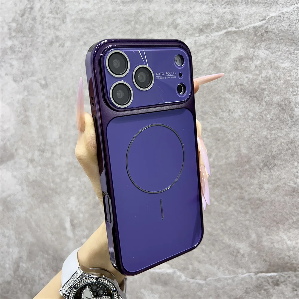 (iphone 16, Azul Oscuro) Funda Magnética Magsafe Para Cámara De Iphone, Resistente A Golpes Y Caídas.