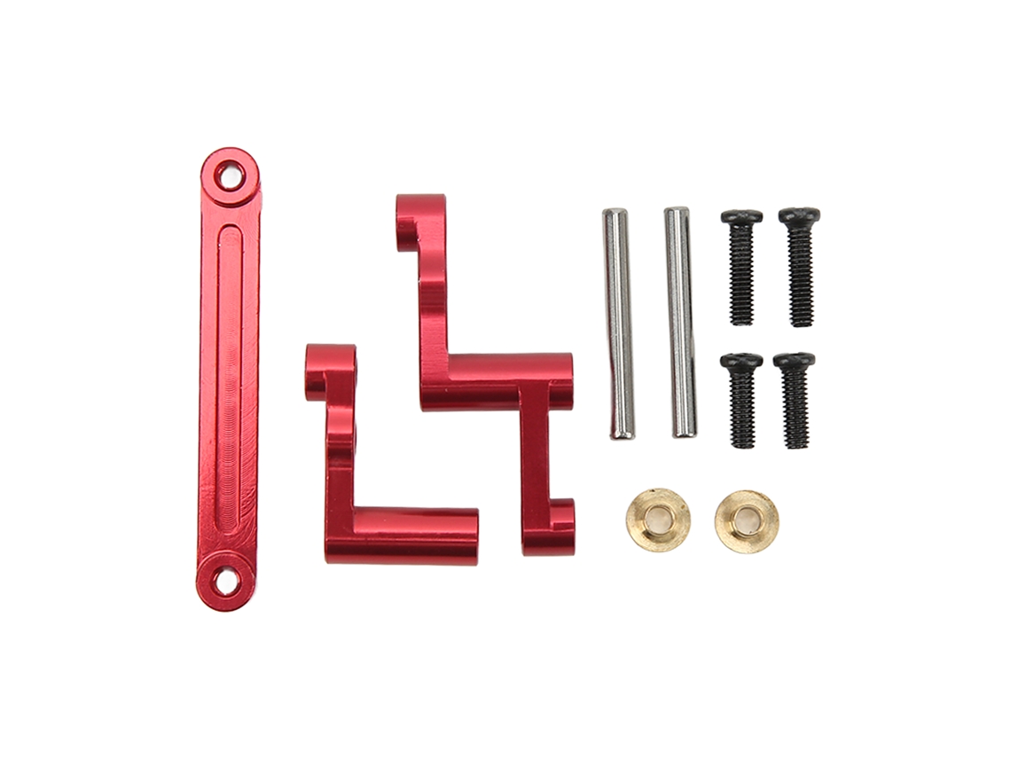 Componentes De Dirección De Aleación De Aluminio Para Reparación De Coches Rc Mjx 16208 1/16, Repuesto Rojo