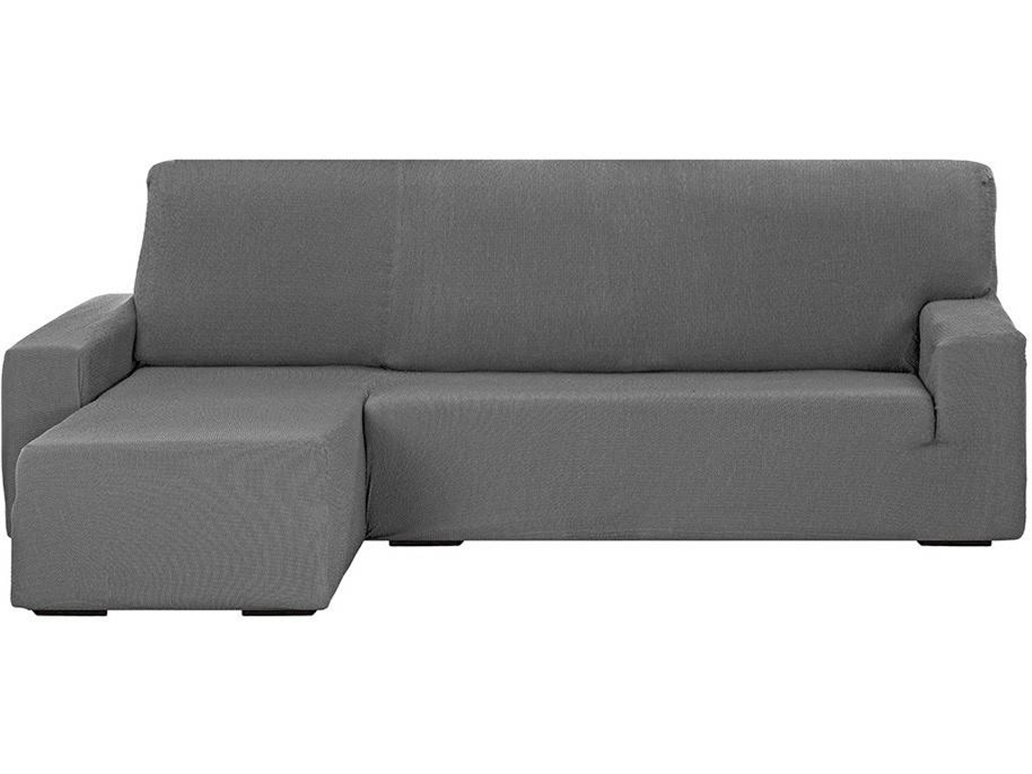 Funda Chaise Longue TODOPARAMICASA Túnez Gris (Brazo Izquierdo Corto -  240 cm)