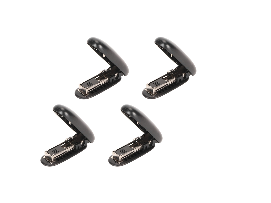 4 Piezas Mini Stapler Plegable, 2-15 Hojas, Stapler De Oficina Escolar, Stapler Manual Para Mesa, Negro