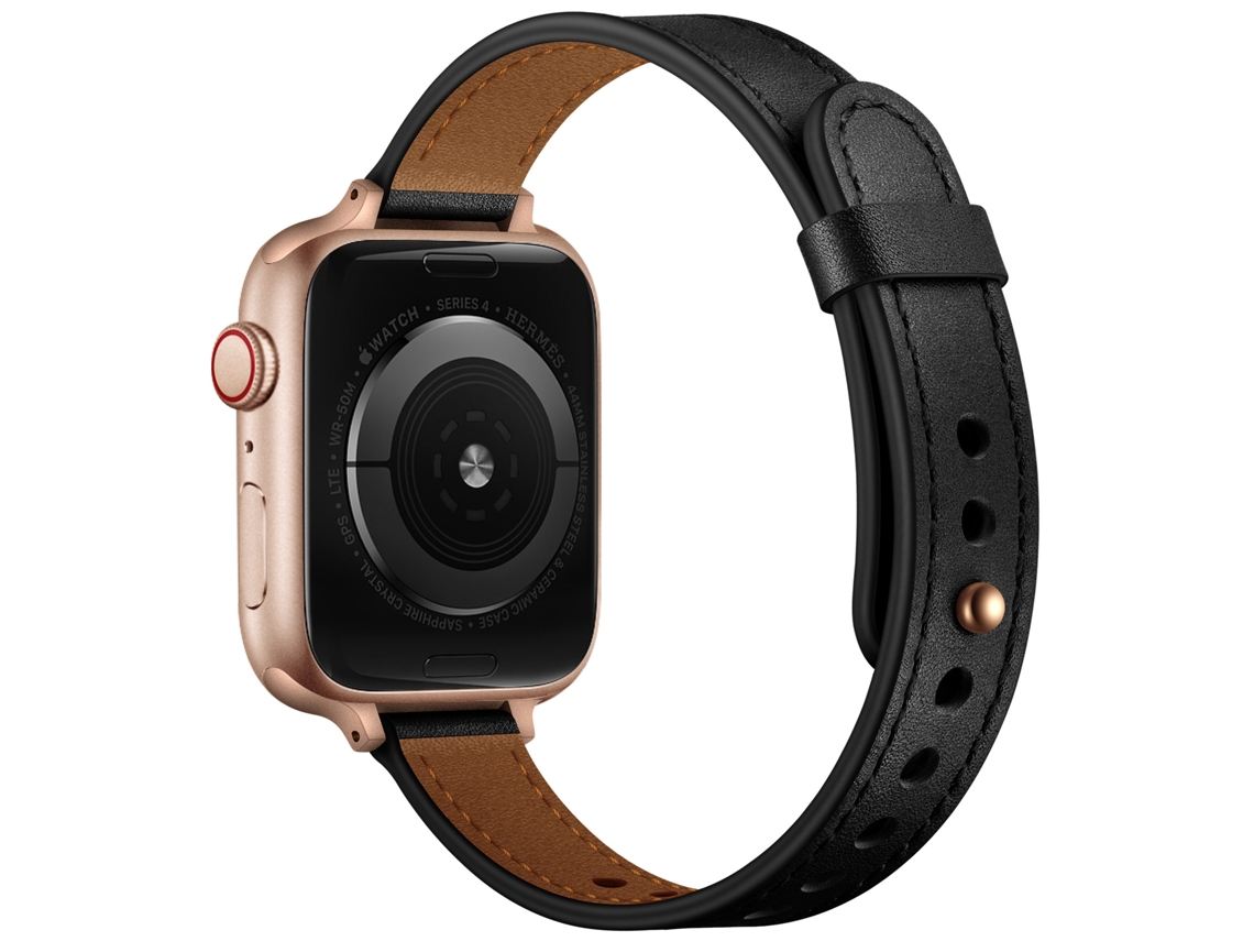 Pulsera universal de cuero genuino negro XIAOMOYU de 18 mm