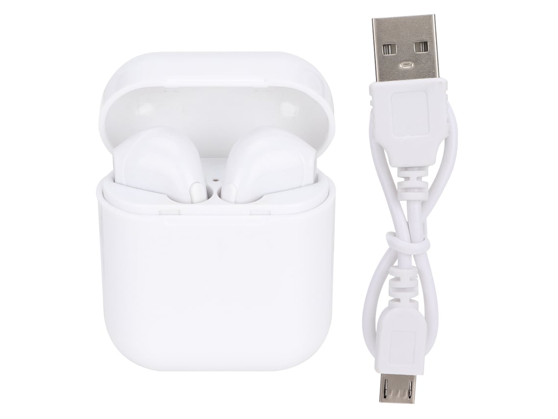Auriculares Inalámbricos Bluetooth Con Función De Carga Y Compartimento De Batería Blanco