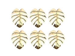 Anillos Para Servilletas Con Forma De Hoja De Tortuga, 6/12 Unidades, Plata/oro/rojo Rosa, Elegantes Para Bodas.