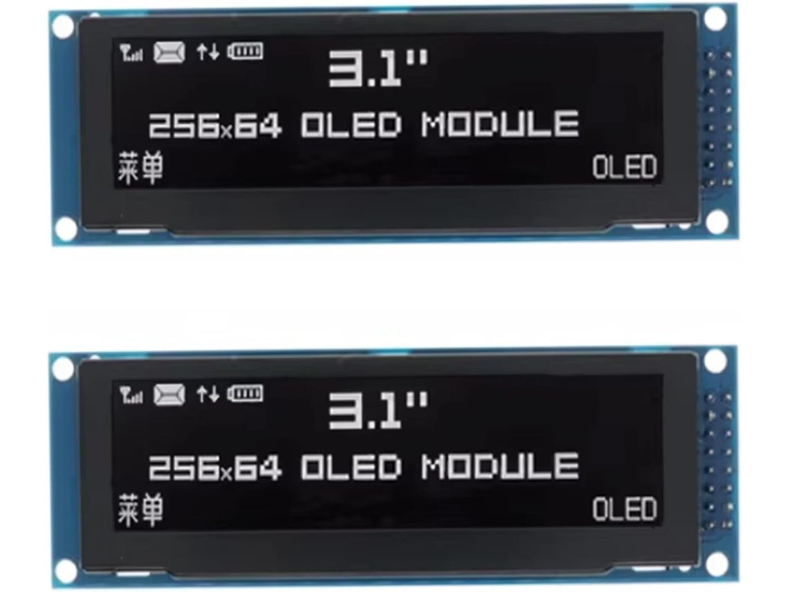 2x Oled De 3,12 Pulgadas 256x64 Ssd1322 Controlador De Módulo Lcd Gráfico Spi Paralelo Pin De Soldadura