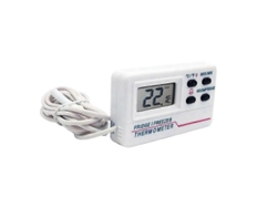 Termómetro digital para refrigerador, termómetro para refrigerador exterior, termómetro para congelador con 2 sensores y alarma para restaurantes domésticos GOKOCO