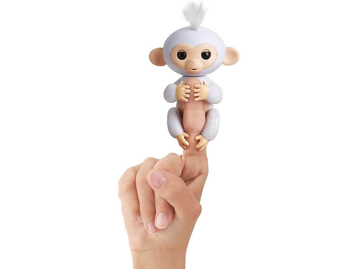 Fingerlings Mono Blanco De Azúcar Brillante - Mascota Interactiva Para Niños De 5 A 16 Años - Wowwee
