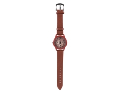 Reloj Analógico De Cuarzo Con Correa De Poliuretano Y Esfera Que Imita La Madera.