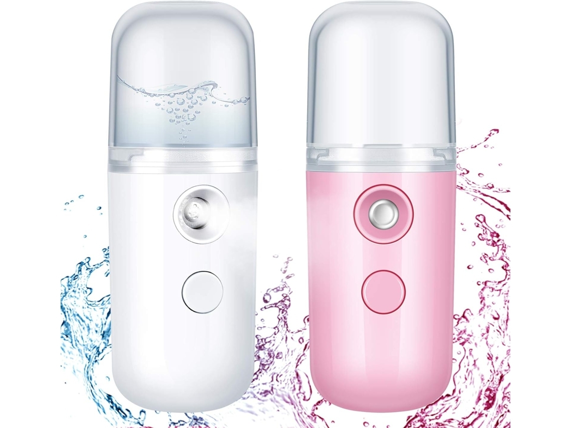 Paquete de 2 Nano pulverizador Facial 30Ml Mini humidificador Facial portátil recargable por Usb máquina portátil para el cuidado de la piel para H YEMAESRE