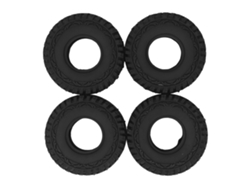 2026 4 neumáticos para coches RC de 1,9 pulgadas, de goma con buen agarre y alta amortiguación para coches RC Crawler a escala 1/10