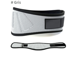 Cinturón de levantamiento de pesas para entrenamiento en gimnasio, soporte lumbar, levantamiento de pesas. Mdug (gris L)