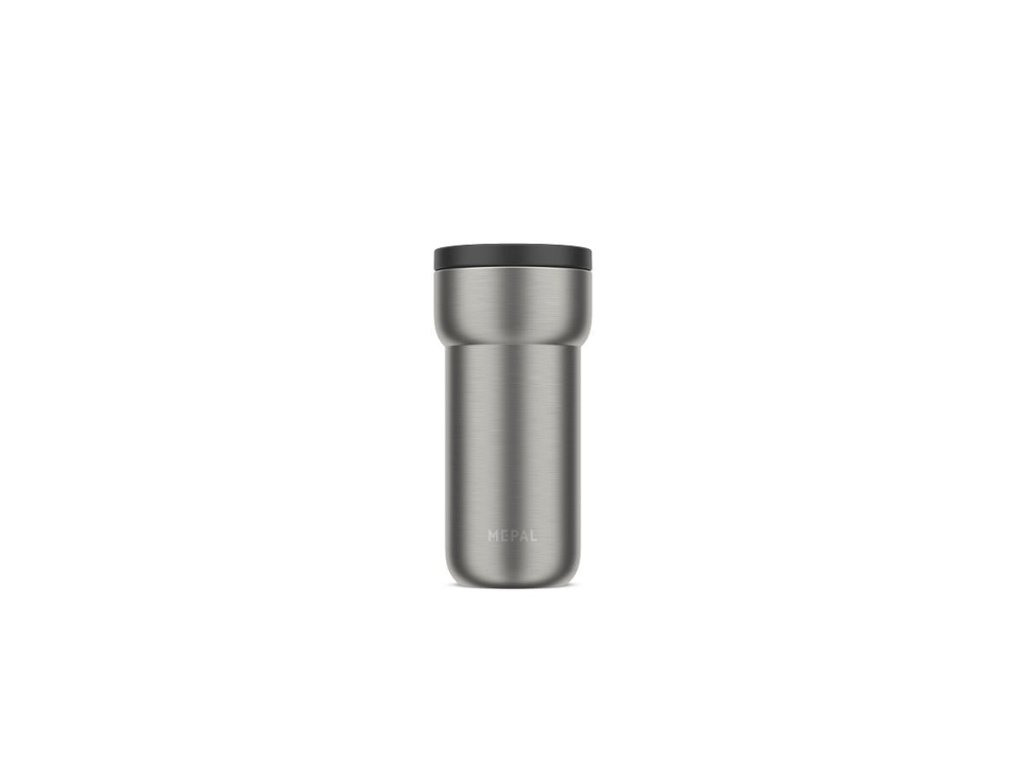Taza térmica Mepal Ellipse de 375 ml, color negro, para café de viaje nórdico