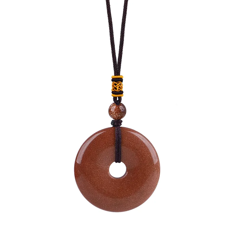(arenisca De Najit) Anillo De Cristal Curativo Reiki, Collar De Donut, Joyería De Regalo