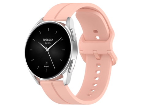 Correa de reloj inteligente de silicona universal con ranura de cabeza plana de 22 mm (rosa claro)