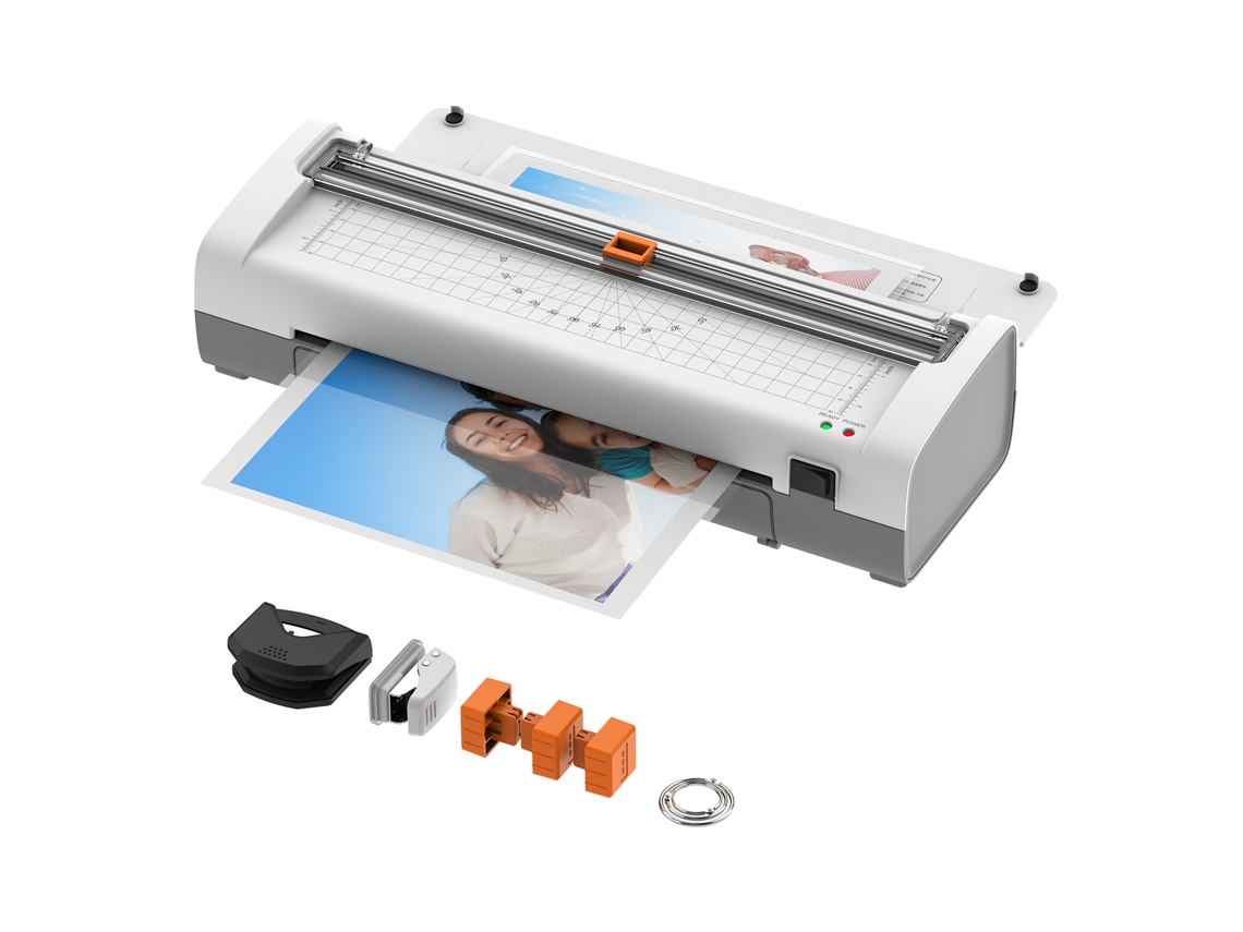 Plastificadora Multifuncional 6 En 1 A4 De 9 Pulgadas Con Mesa Caliente/fría, 2 Rodillos Y Calentamiento Rápido Para Fundas A4/a5/a6.