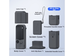 Juego De 6 Fundas Protectoras De Silicona Para Dji Osmo Pocket 4 Digitallab (gris Oscuro)