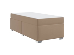 Maison Exclusive - Estructura De Cama Con Colchón Capuchino 90 X 200 Cm Tela