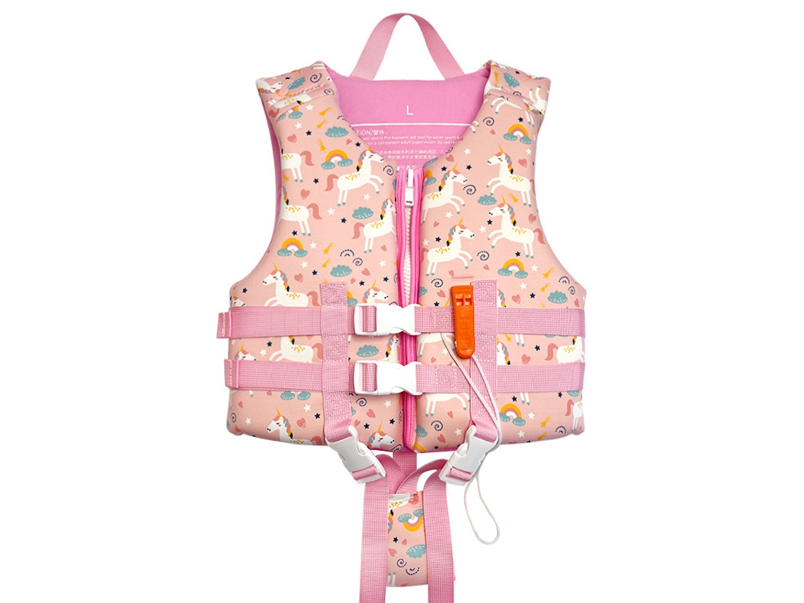 Chaleco Salvavidas Infantil, Para Niños Que Pesen Entre 23 Y 41 Kg, Perfecto Para Piscina, Playa Y Barco, Rosa, Talla L