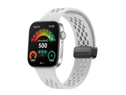 Pulsera de silicona negra con cierre magnético, estilo perforado, Xdfind para Huawei Watch Fit4 Pro / Fit4 / Fit3